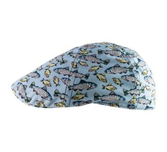 casquette poisson été Texas Allover Fish Flat Cap