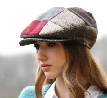 casquette irlandaise patchwork Vintage Tweed