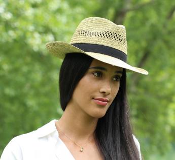 Chapeau en paille Classic Fedora Rafia