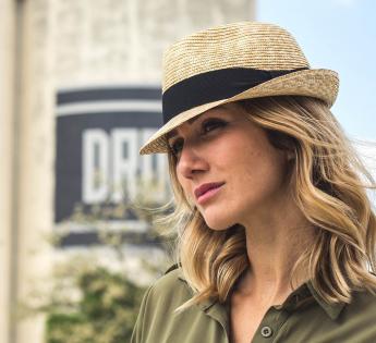 chapeau paille Trilby Classic trilby paille Classic Straw Trilby